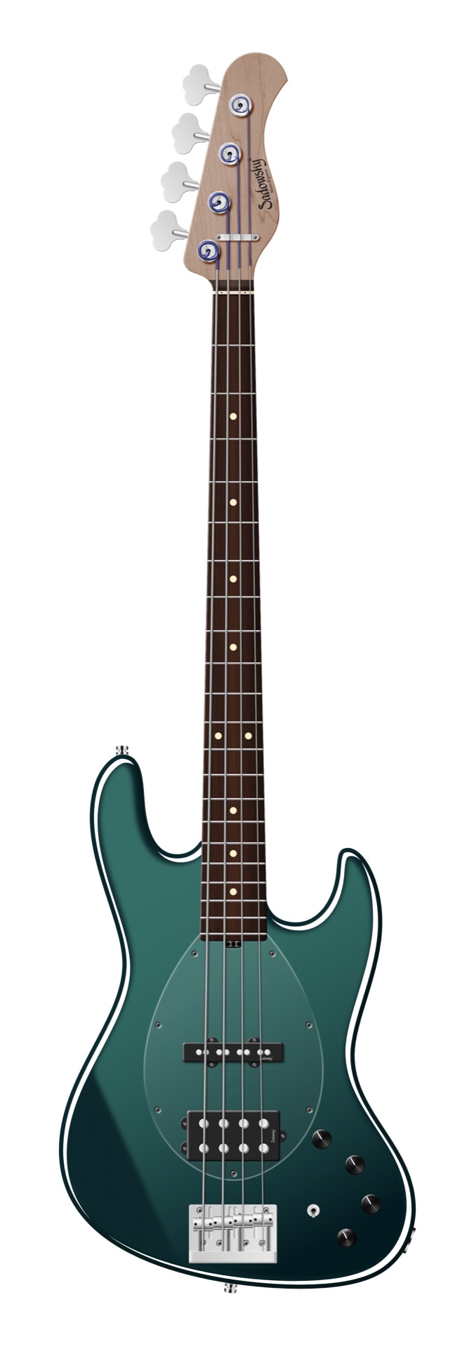 MetroExpress 21-Fret Vintage M/J Bass 4-String Sherwood Green Metallic