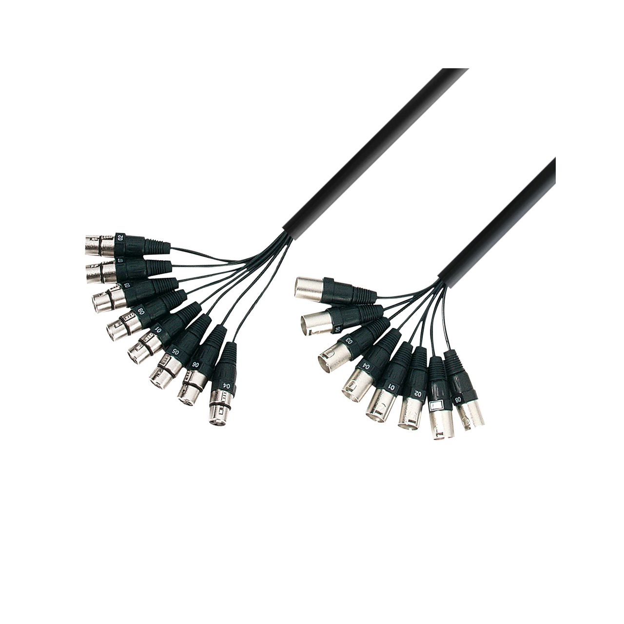 Multicore Kabel 8 x XLR male auf 8 x XLR female 3 m