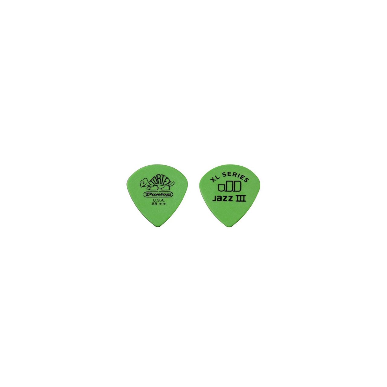 Tortex Jazz III XL Picks, Refill Pack, 72 pcs., green, 0.88 mm 