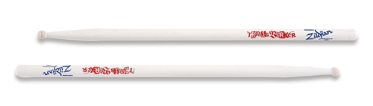 Travis Barker Artist Series Drumstick, Wood Tip, White Travis Barker Artist Series Drumstick, Wood Tip, White