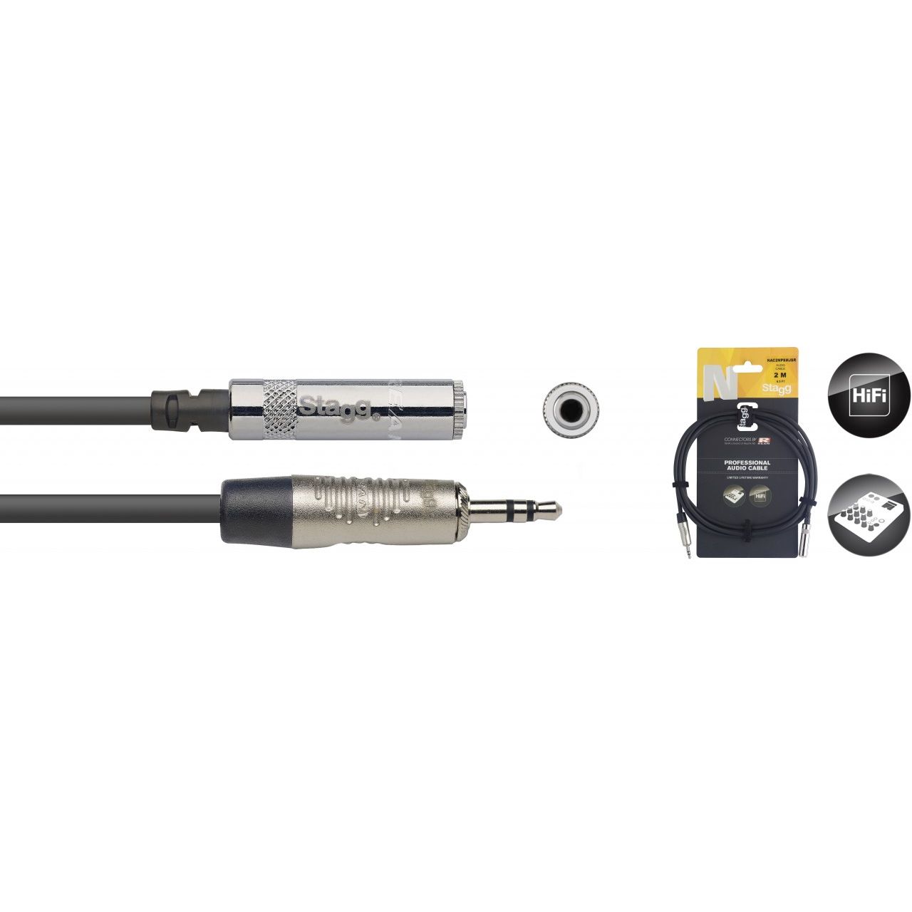 Audiokabel Verlängerung - mKlinke(st) - 2m