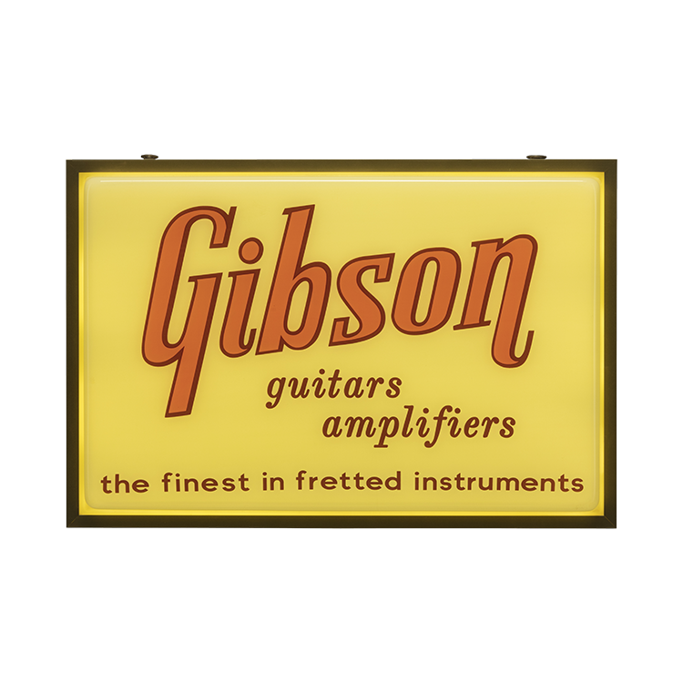 Vintage Lighted Sign - Guitars & Amplifiers