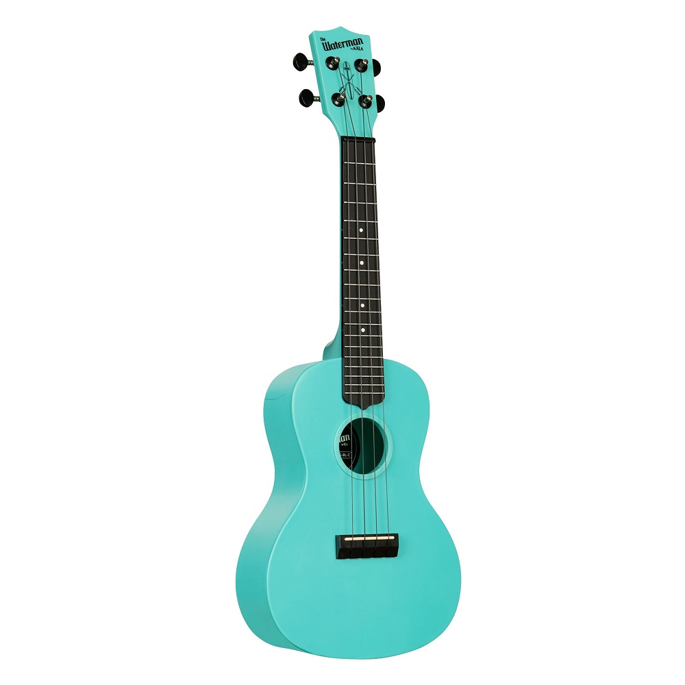 Waterman Recycled Concert Ukulele Glow-in-the-Dark Aqua Mist