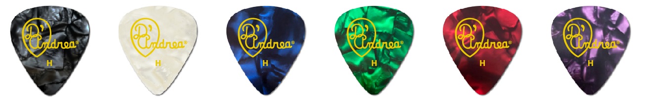 Designer Pearl Picks - 351 Shape (TDC351 .96HV), 12 pcs Assorted Pick Pack, 0.96 mm