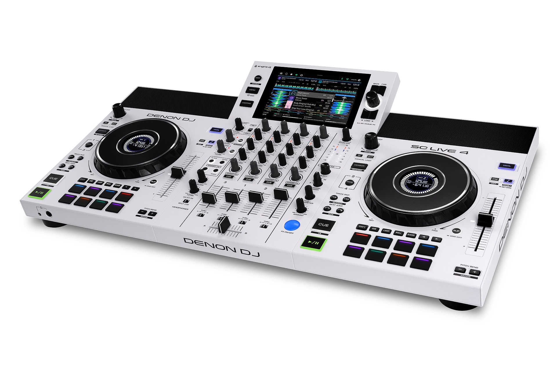 Denon DJ SC LIVE 4 White Vorderansicht