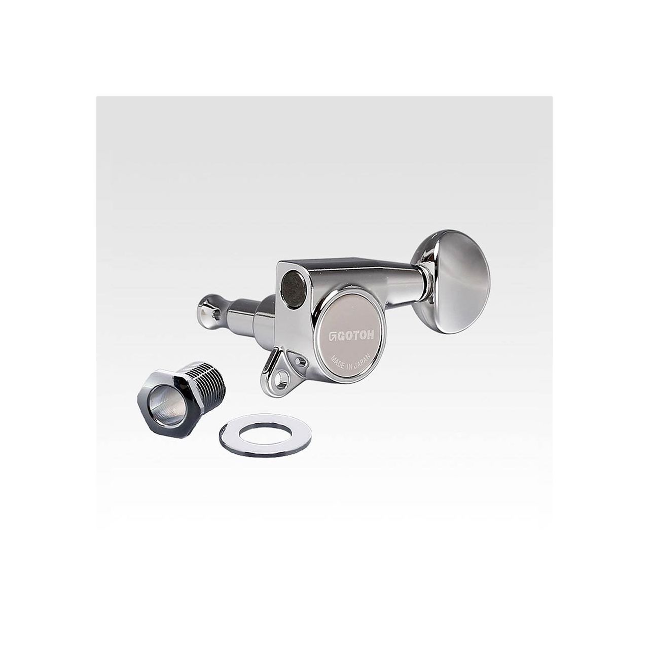 Machine heads for guitar, 3x left+3x right, ratio 1:16, chrome oval button, chrome