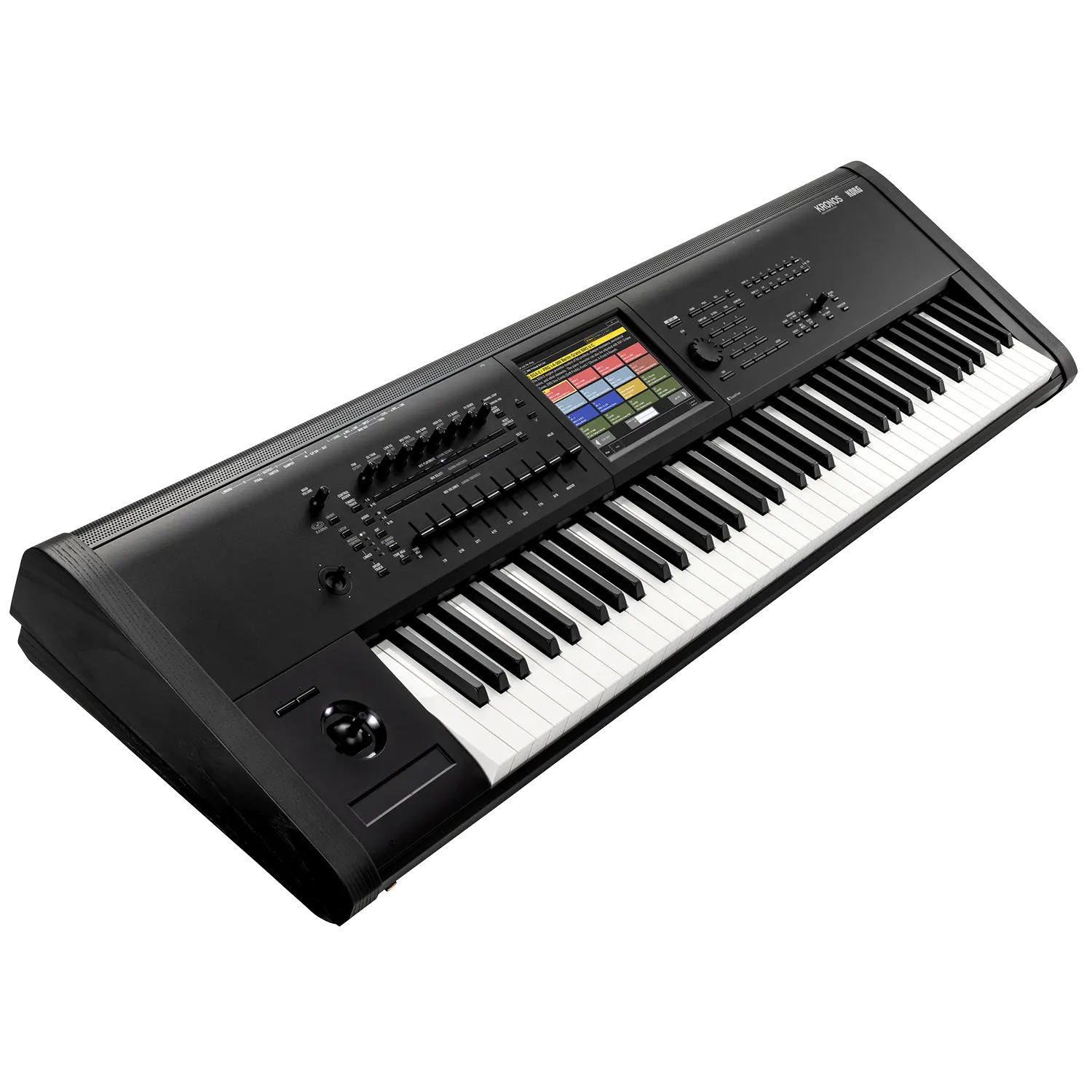 Korg Kronos 73 – Seitenansicht links mit Bedienfeld