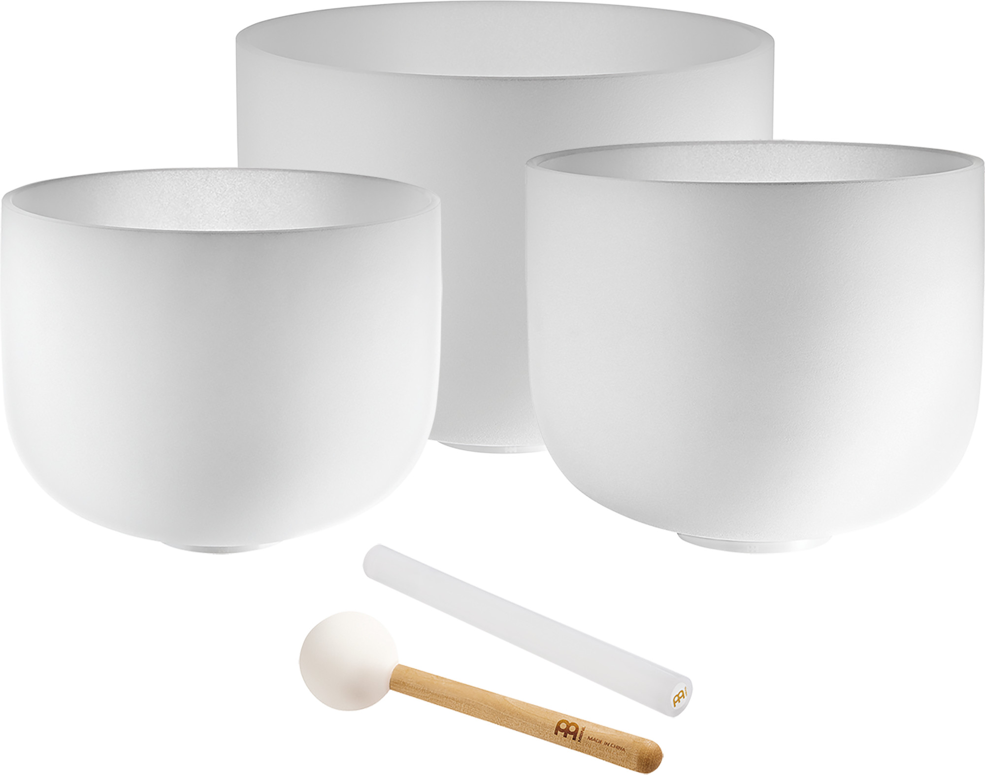 3-teiliges Crystal Singing Bowl Set, A4/F4/D4, 432Hz (CSBSETAFD)