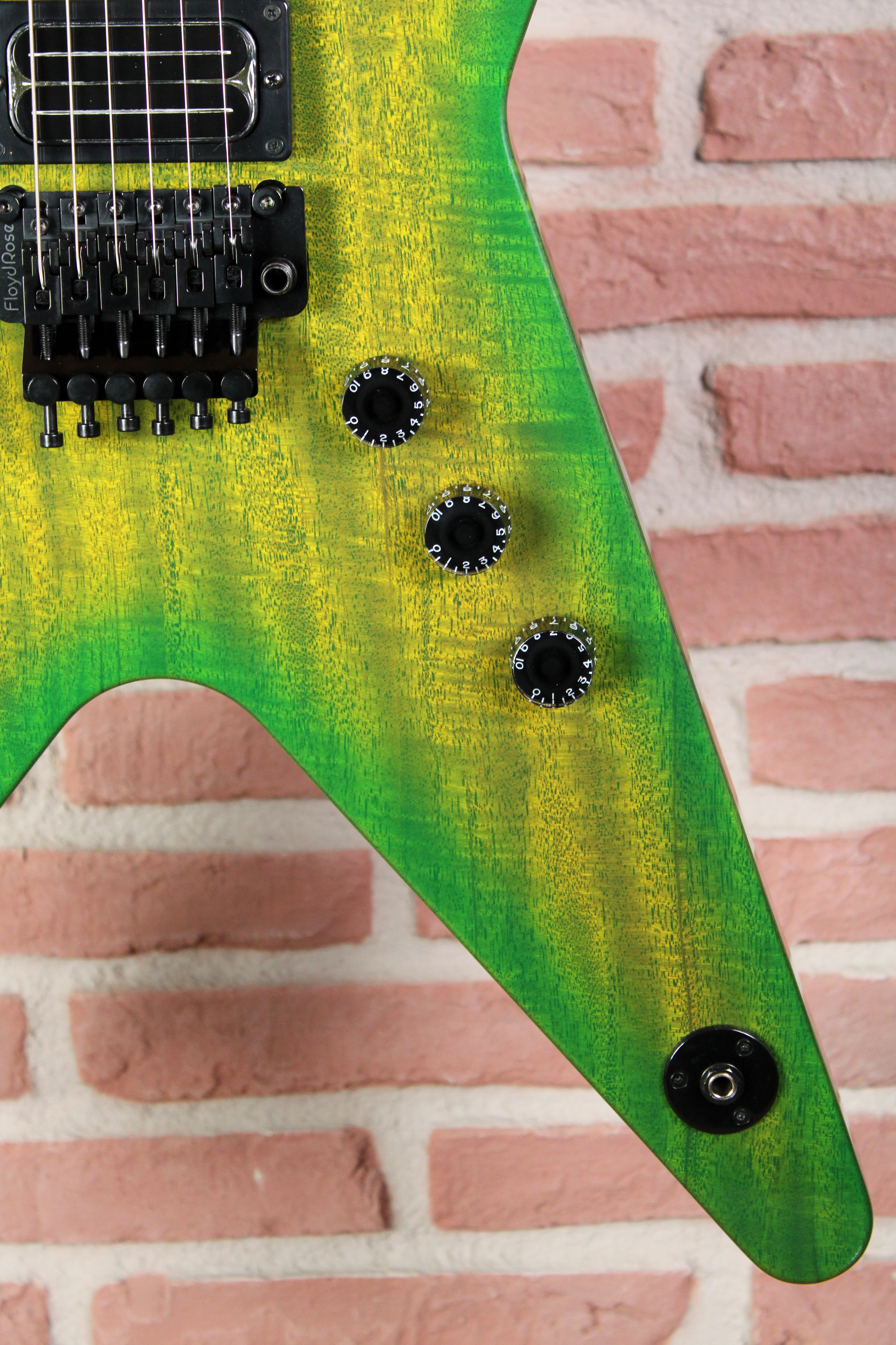 USA Custom Shop ML Floyd Mahogany Slime - Reglerbereich auf dem Korpus