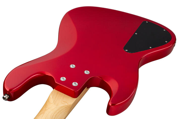 MetroExpress 21-Fret Hybrid P/J Bass, Maple Fingerboard, 4-String - Solid Candy Apple Red Metallic H