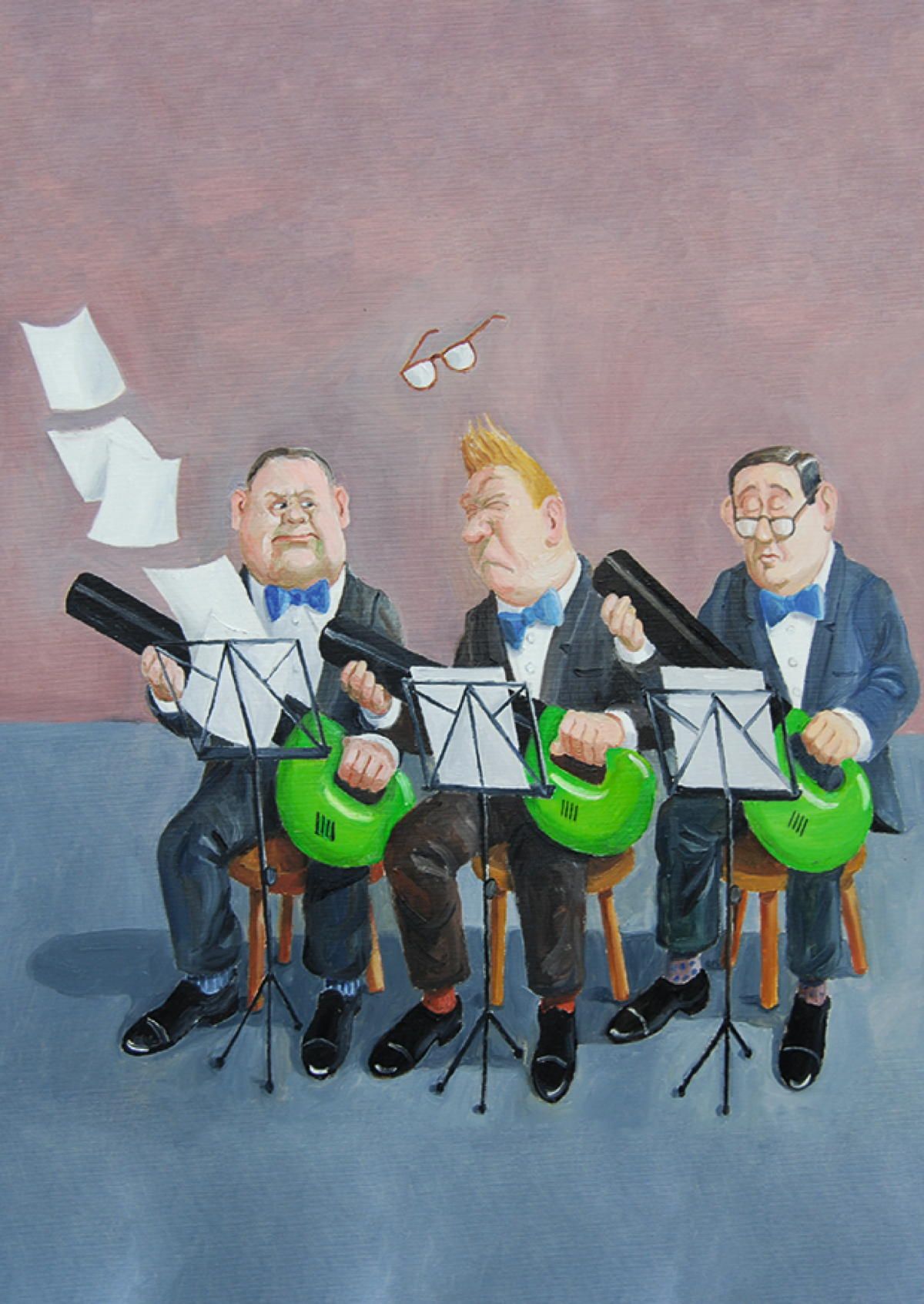 Das Laubbläsertrio Postkarte