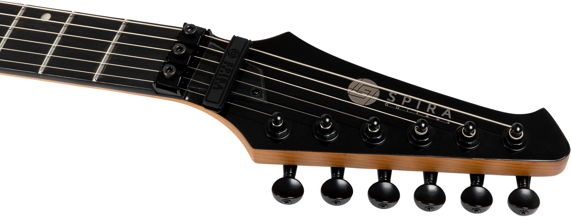 Locking-Tremolo-Brücke der Spira S-420 BK für präzise Tonhöhenkontroll