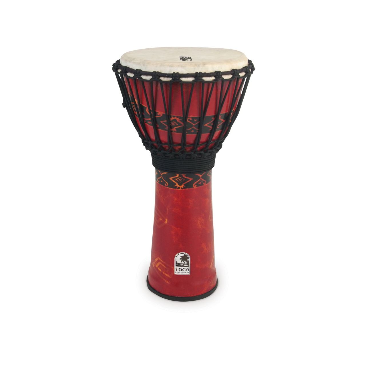 61cm Djembe 12" Freestyle Rope Tuned, Bali Red