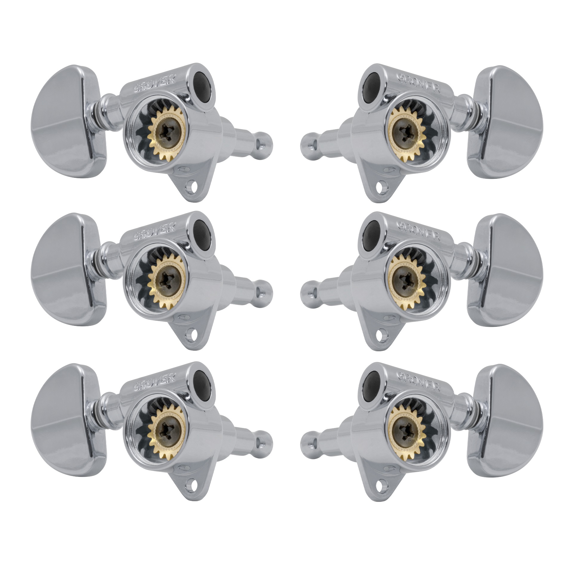 102SVC Skeleton View Rotomatics - Guitar Machine Heads, 3 + 3 - Chrome