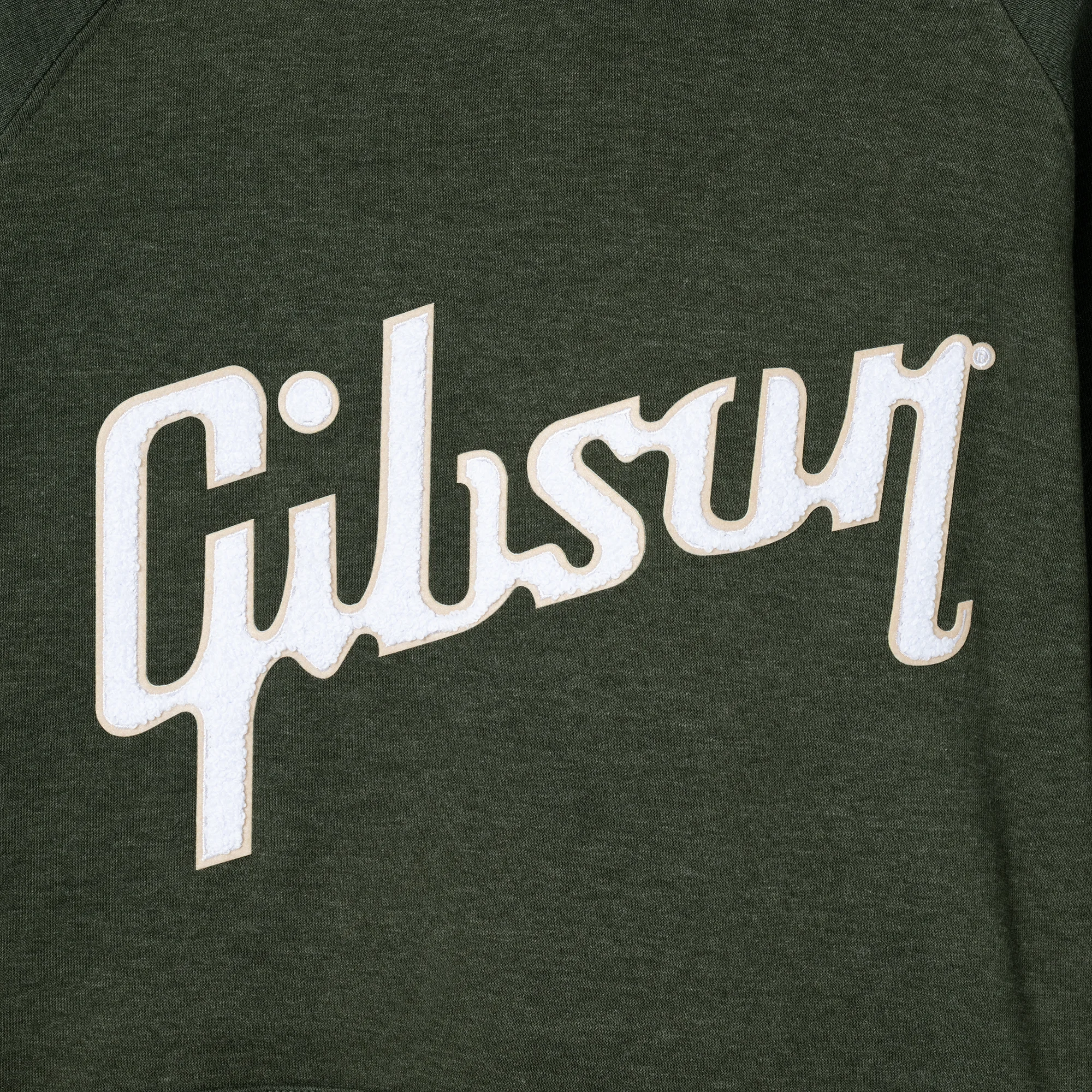 Hoodie Chenille Logo Heather  Green Medium