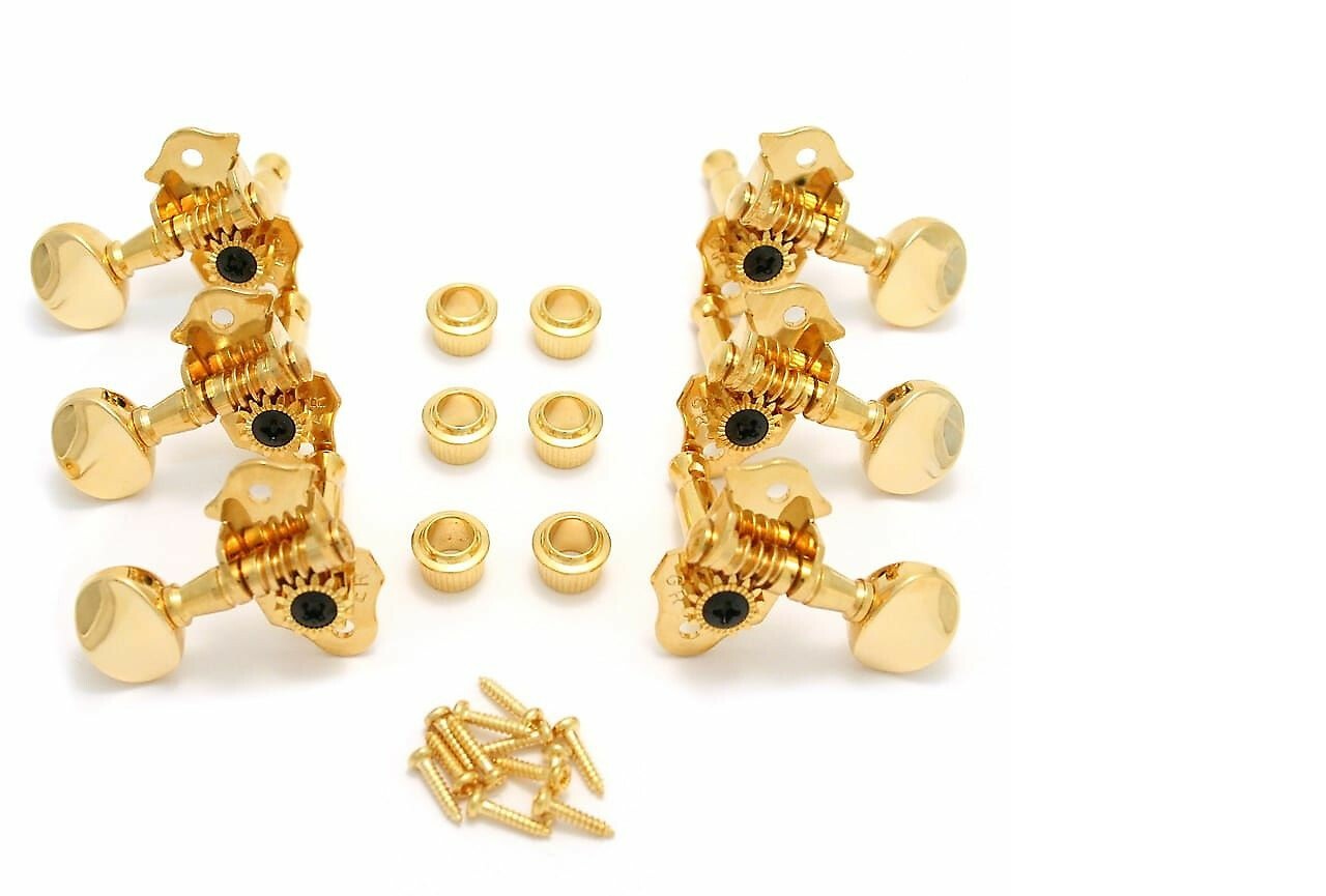 V98G Sta-Tite Machine Head, Vertical - Guitar Machine Heads, 3 + 3 - Gold