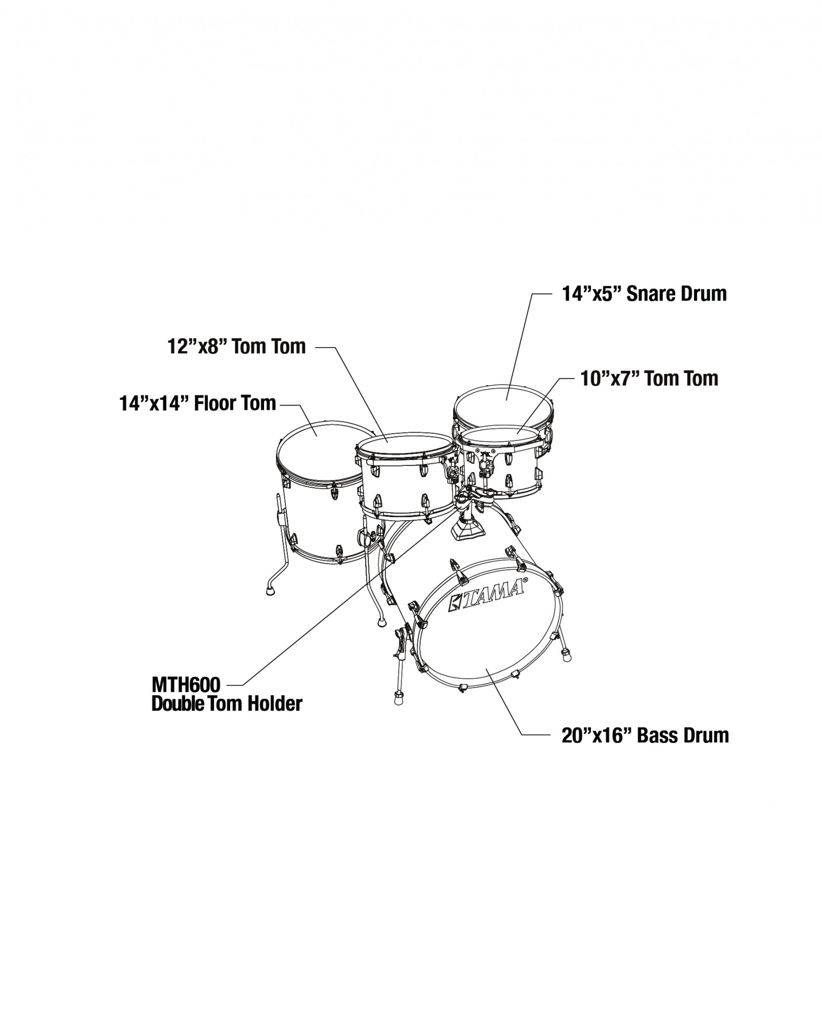 Superstar Classic Drum Set 5 teilig - Coffee Fade