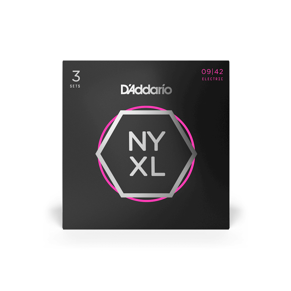 NYXL0942-3P Nickel Wound Electric Guitar Strings, Super Light, 9-42, 3 Sets