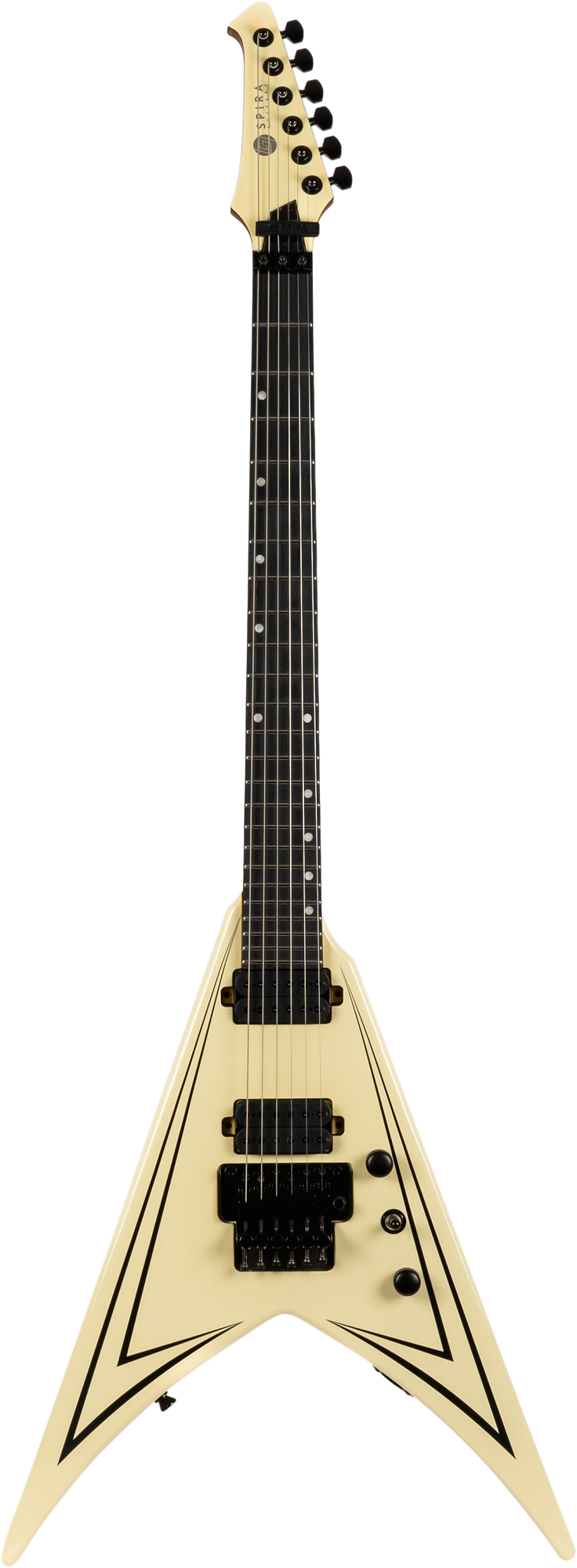 Spira V-420 E-Gitarre in Aged White, Vorderansicht