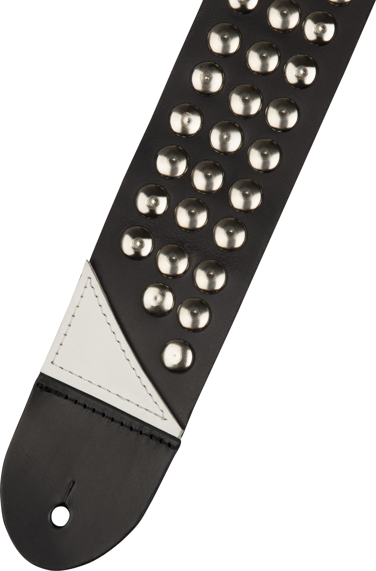 Stud Leather Strap, Black, 2.5"