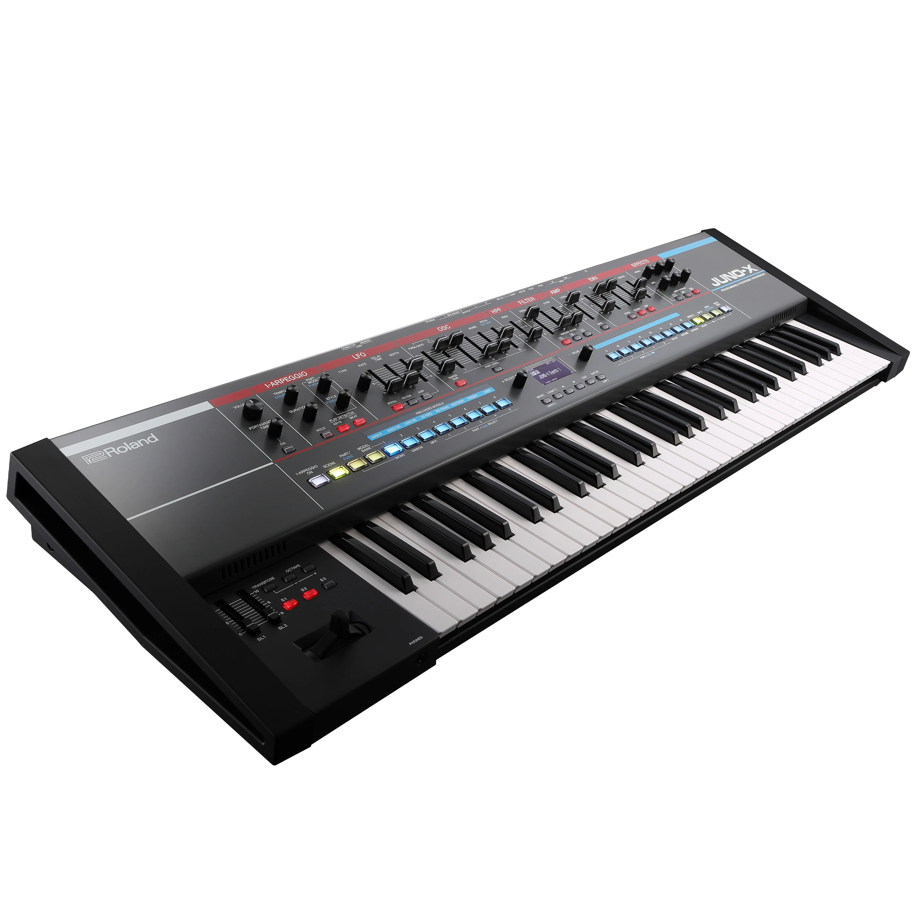 Roland Juno-X Seitenansicht links