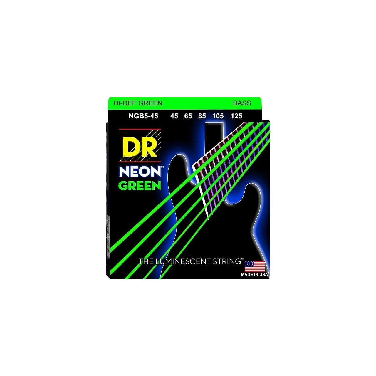 Hi-Def Neon Bass-Saitensatz Green 045-125