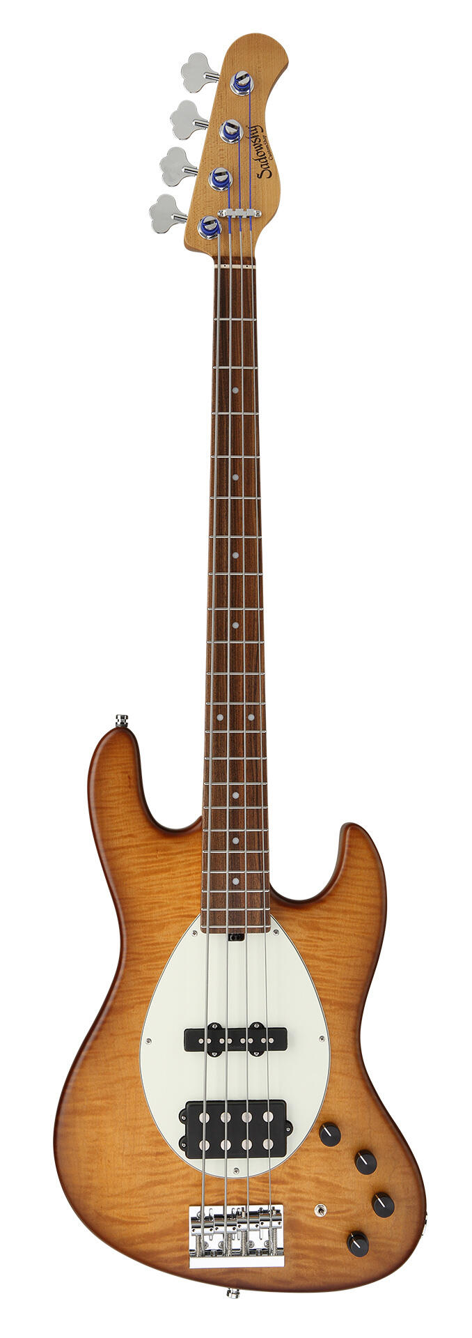 Custom Shop 21-Fret Vintage M/J Bass, 4-String - Caramel Burst Transparent Satin