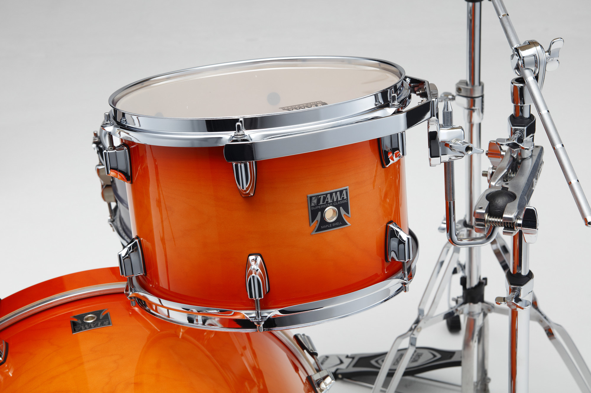 Superstar Maple Shell Kit 3 teilig - Tangerine Lacquer Burst + Hardware Kit