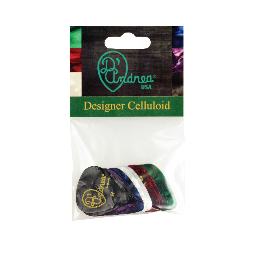 Designer Pearl Picks - 351 Shape (TDC351 .96HV), 12 pcs Assorted Pick Pack, 0.96 mm