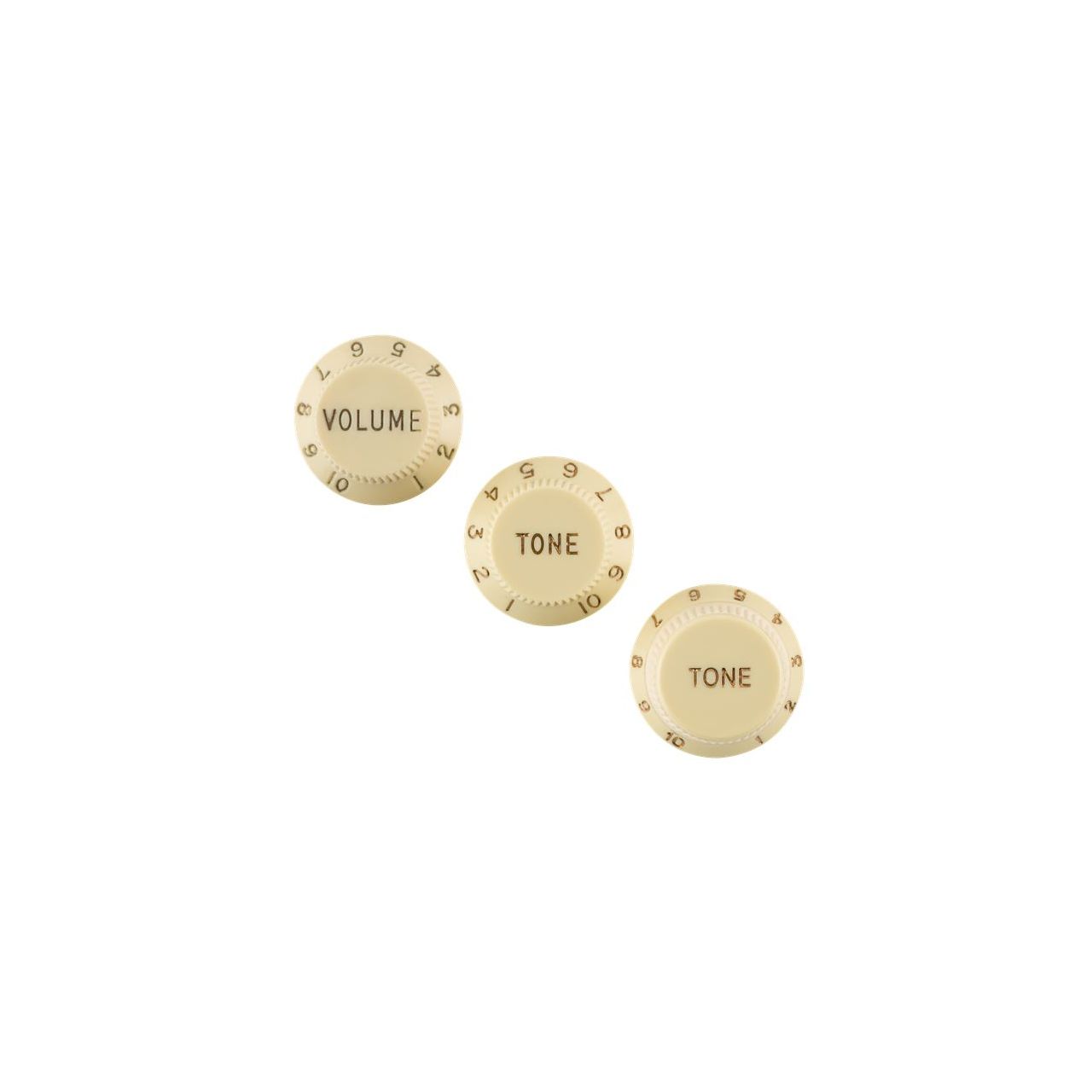 Stratocaster Knobs, Aged White (3) Left-Handed