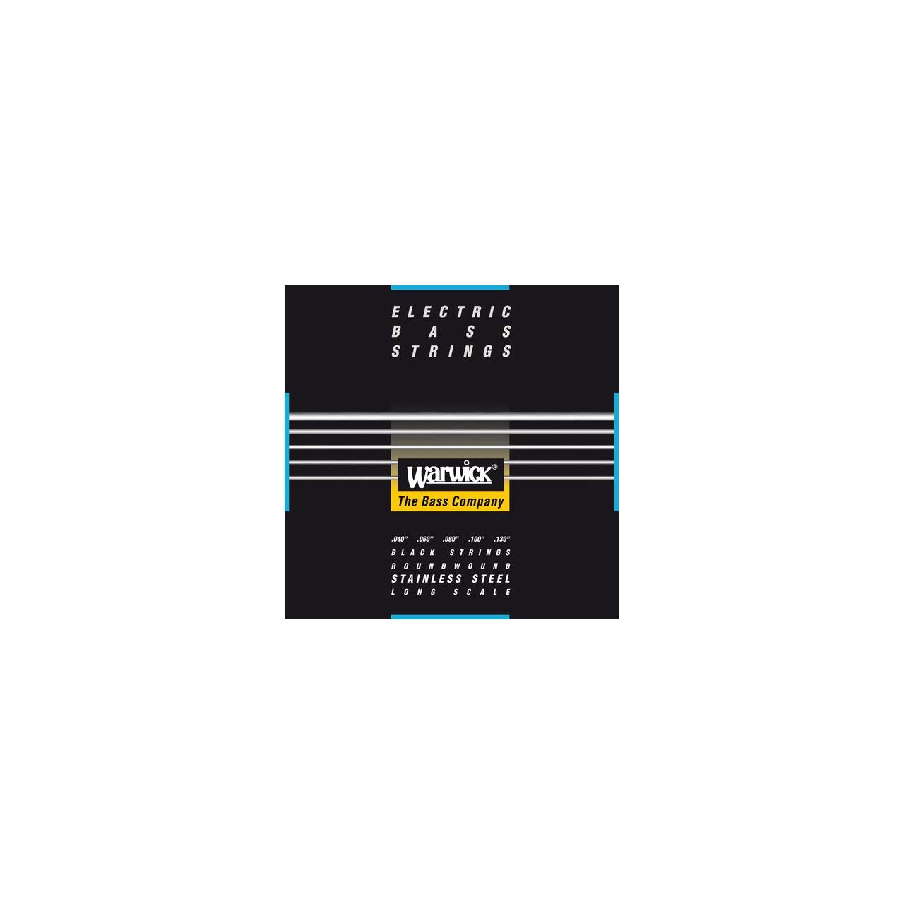 Black Label Bass String Set, Stainless Steel - 5-String, Low B, Medium Light, .040-.130