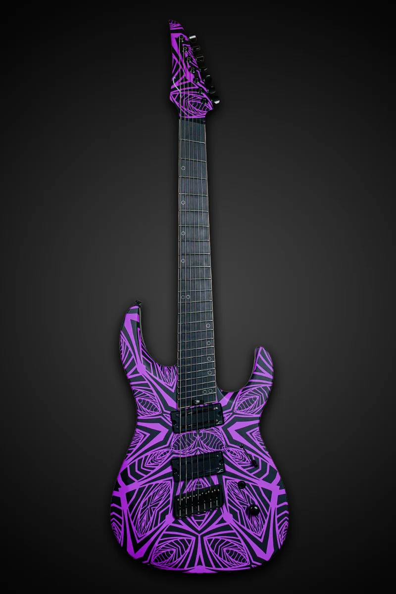 Ninja 7-String Multiscale E-Gitarre Ilya Purple