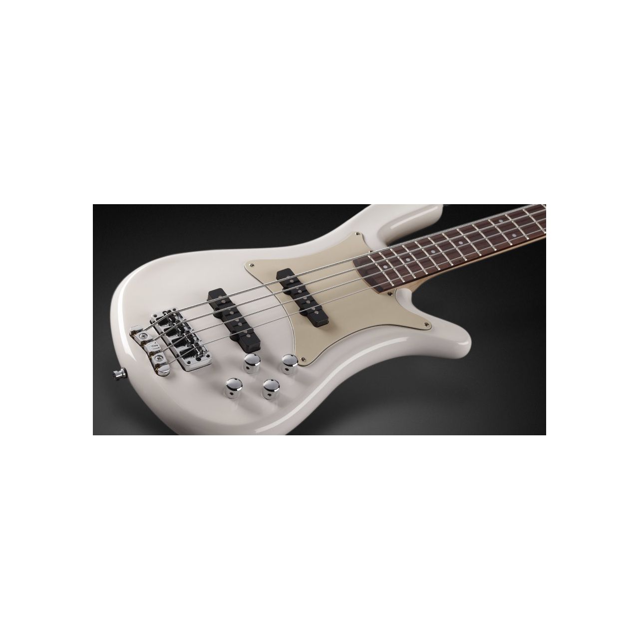 Teambuilt Pro Series Streamer CV, 4-String - Solid Creme White High Polish