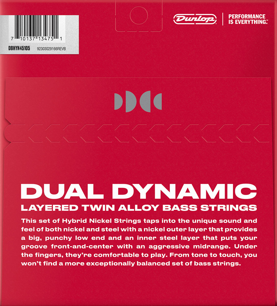 Dual Dynamic Hybrid Nickel Bass 4-String 45/105
