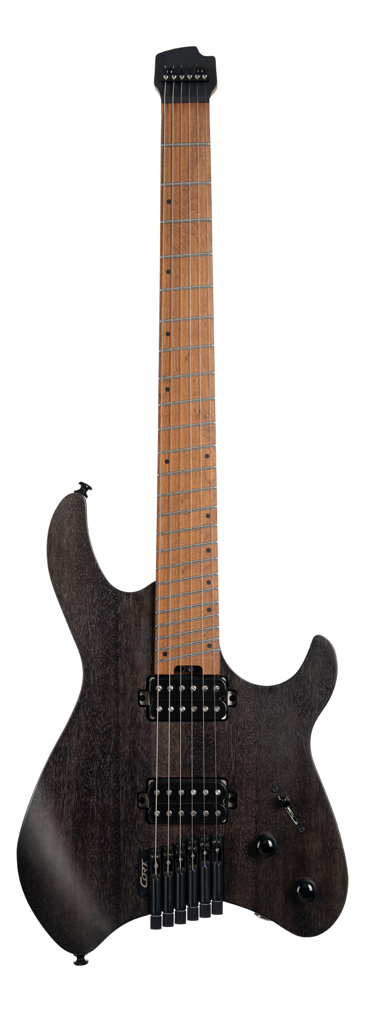 Space G6MS Headless E-Gitarre Semi Gloss Trans Black