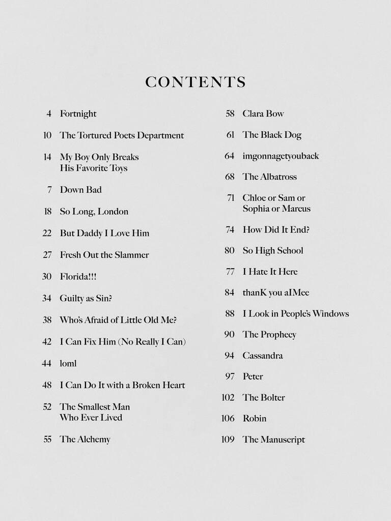 Taylor Swift - The Tortured Poets Department - Guitar and Lyrics