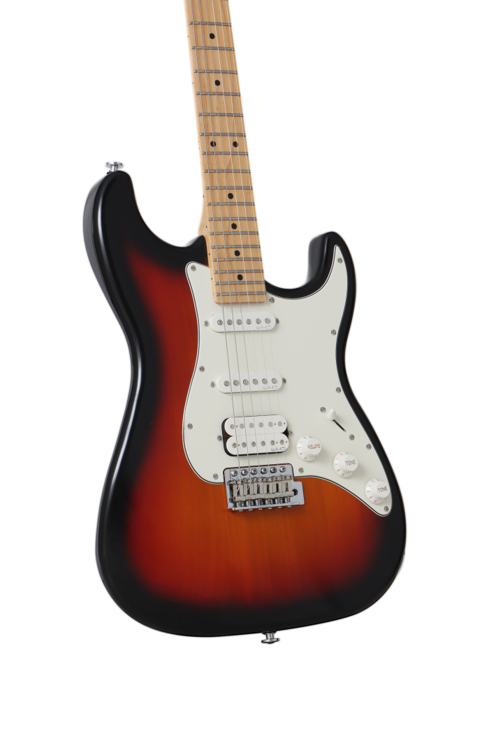 KS-Classic SSH Maple 3-Tone Sunburst E-Gitarre
