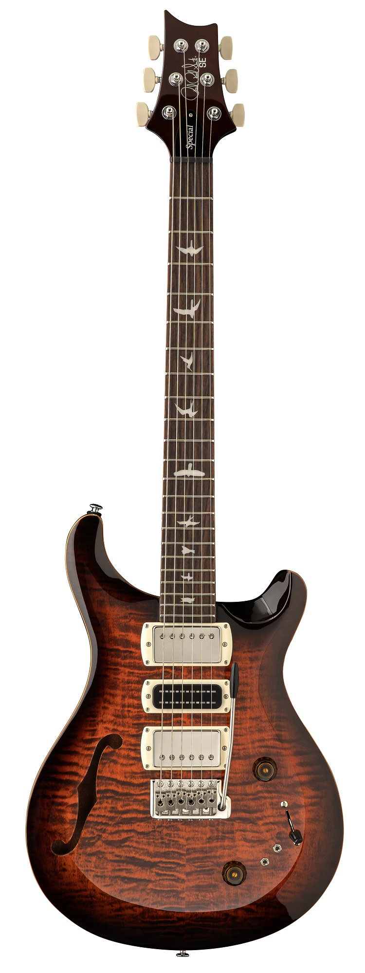 SE Special Semi-Hollow OB Orange Tiger Smokeburst