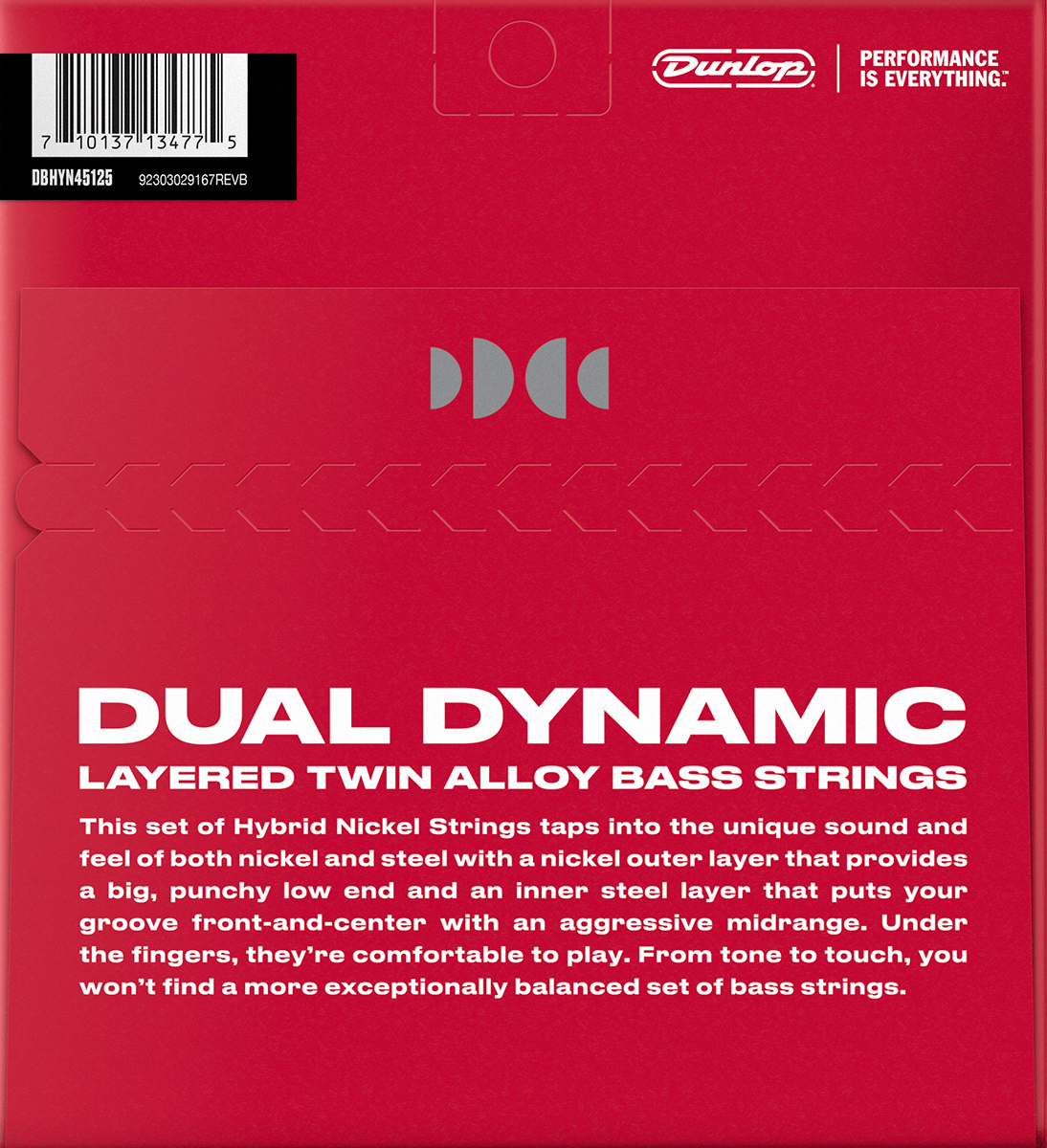 Dual Dynamic Hybrid Nickel Bass 5-String 45-125