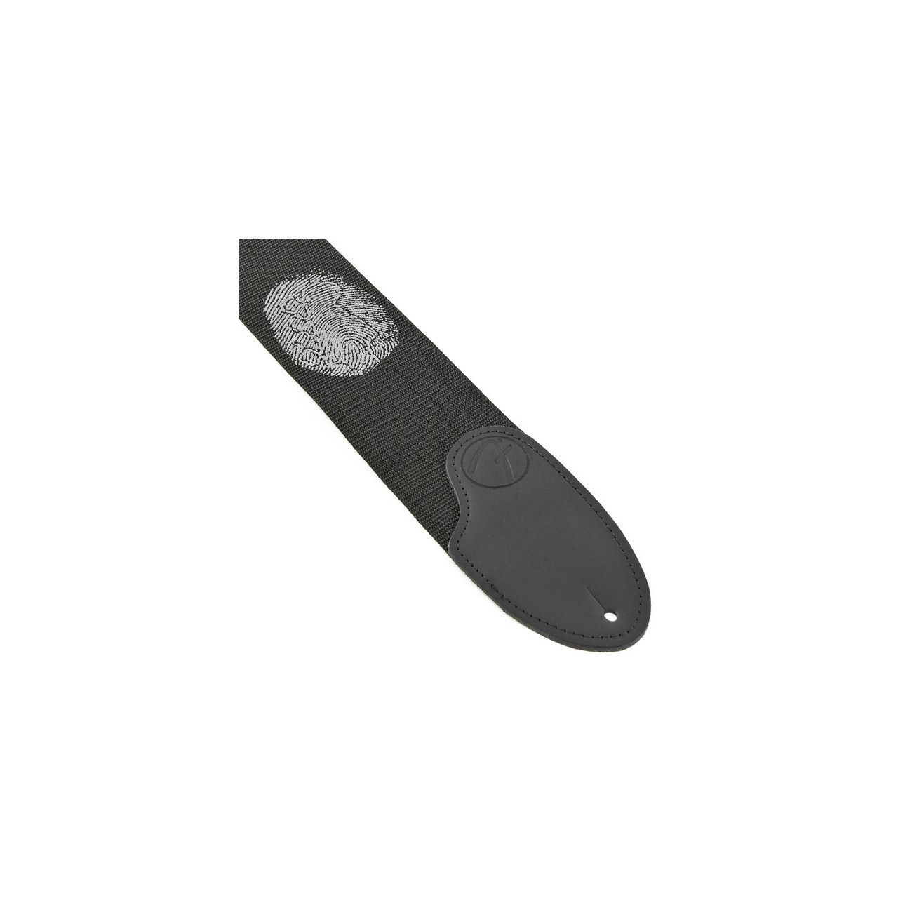 3" Thumbprint Bass Guitar Strap, Black and White