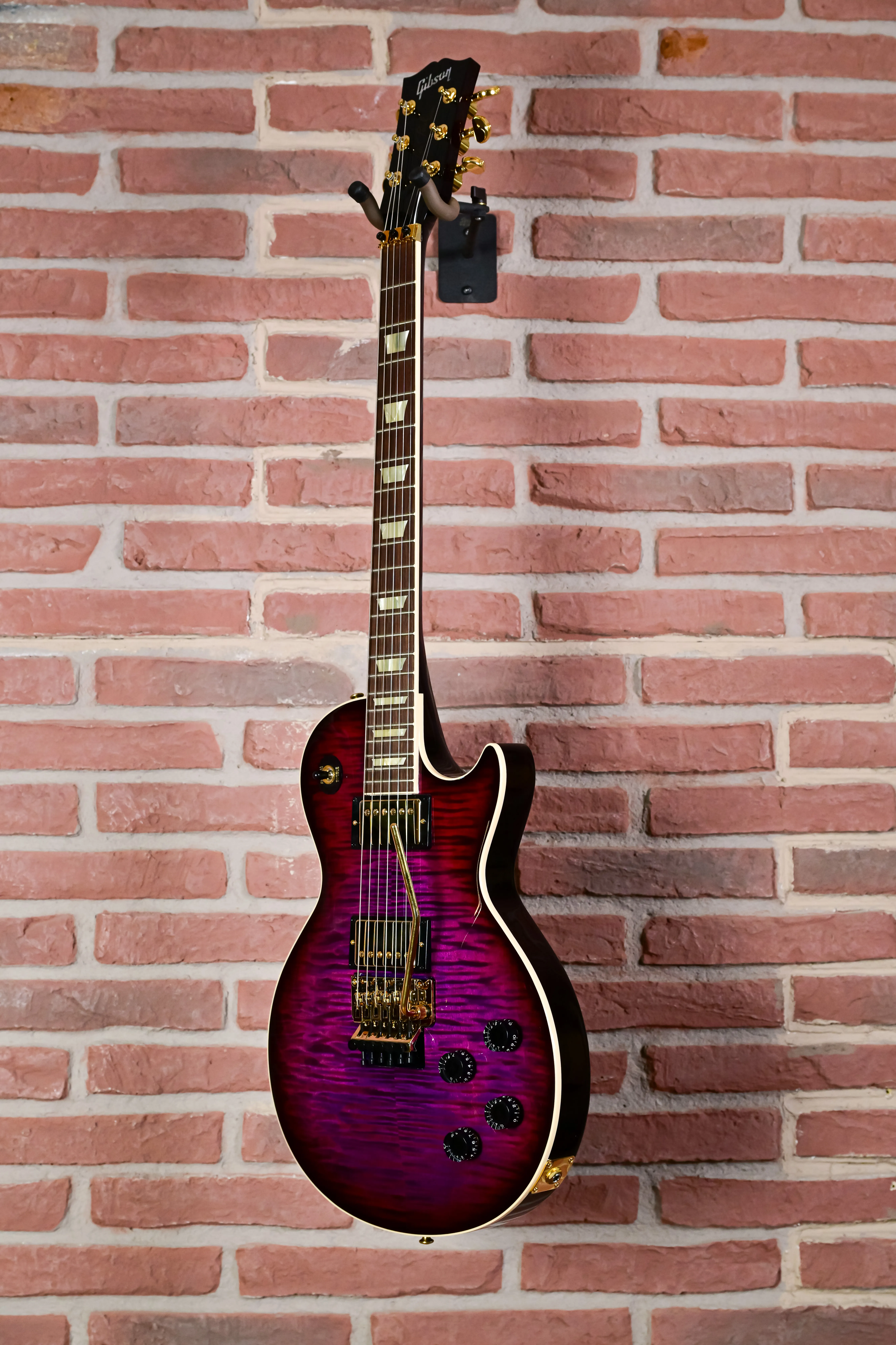 Custom Les Paul Axcess Standard Tri Berry Burst Floyd Rose Gold Hardware