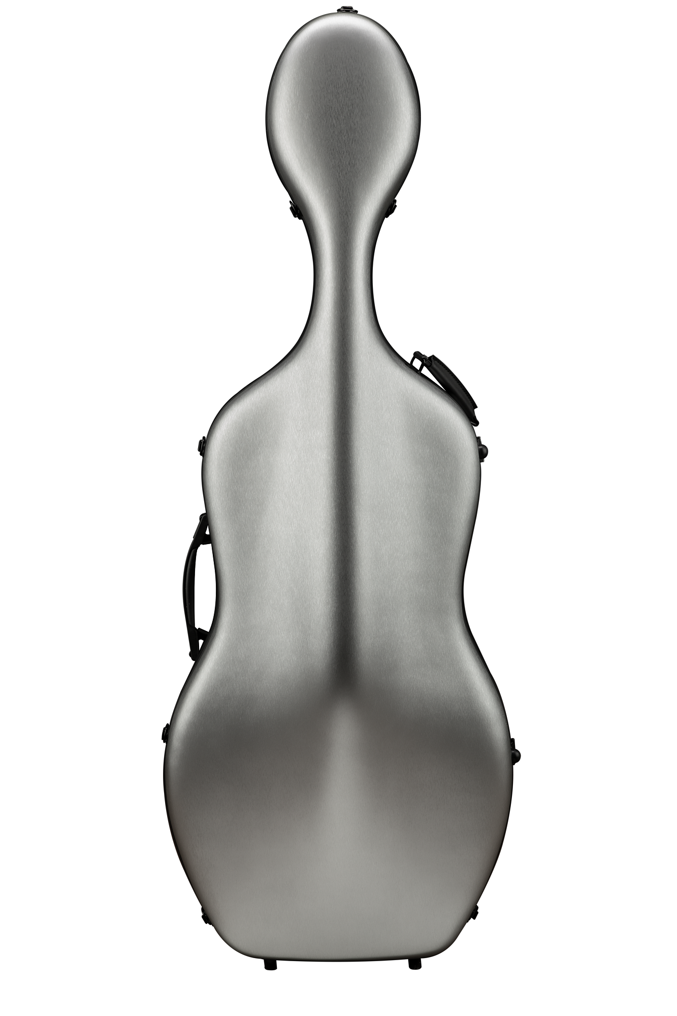 Cello Case Polycarbonat - Gebürstete Silberoptik