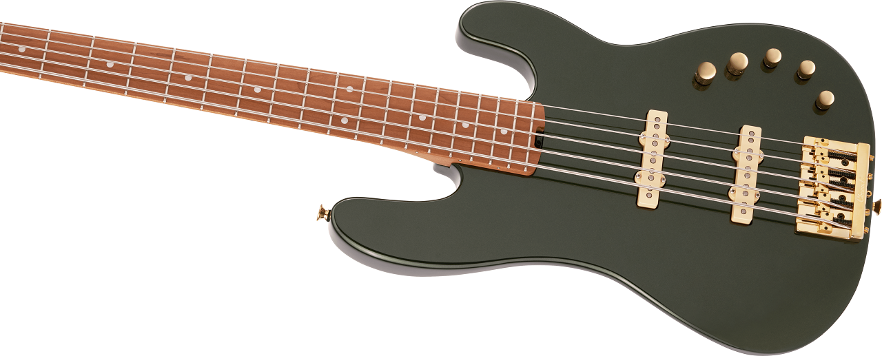 Pro-Mod San Dimas® Bass JJ V, Caramelized Maple Fingerboard, Lambo Green Metallic