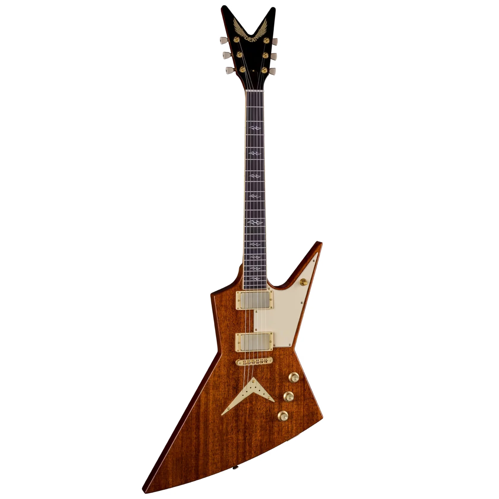 USA ZERO Pickguard Mahogany Gloss Natural Gesamtansicht