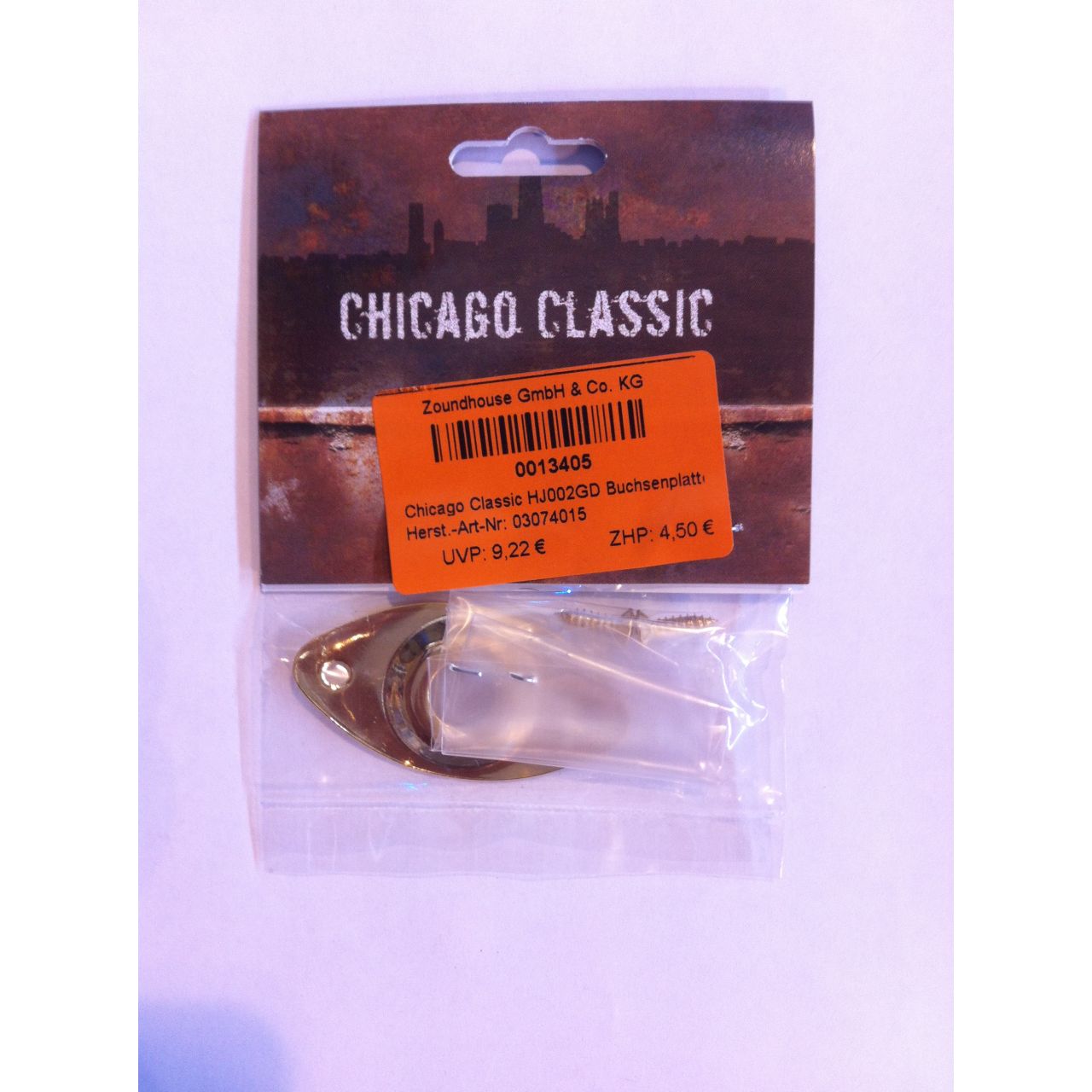 HJ002GD Buchsenplatte, gold, oval-styleMetall, 50x26mm, gebogen