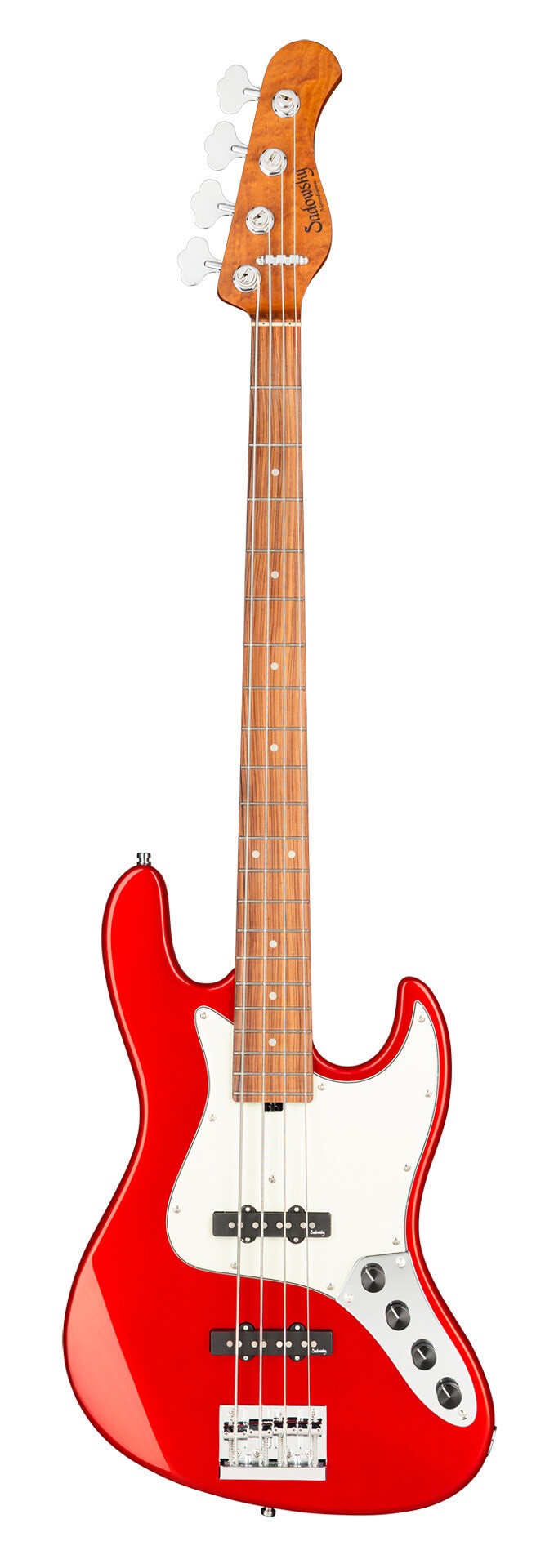 MetroExpress 21-Fret Vintage J/J Bass 4-String Candy Apple Red (B-Stock)