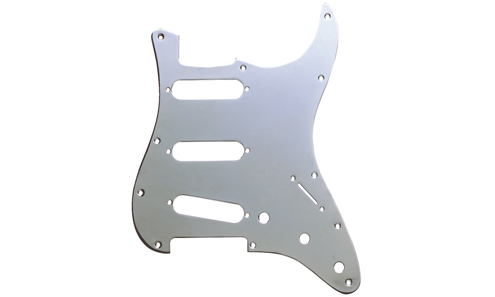 Pickguard Stratocaster SSS, 11-Hole Chrome