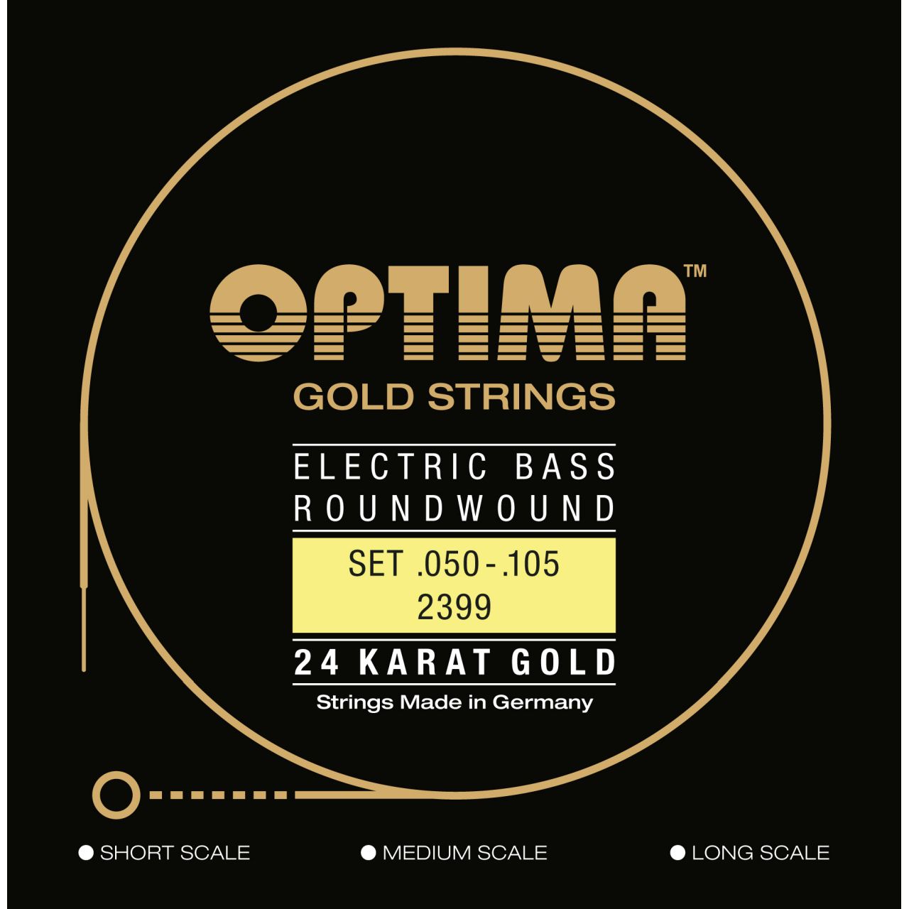 2399 24K Gold Strings 050-105 Long Scale