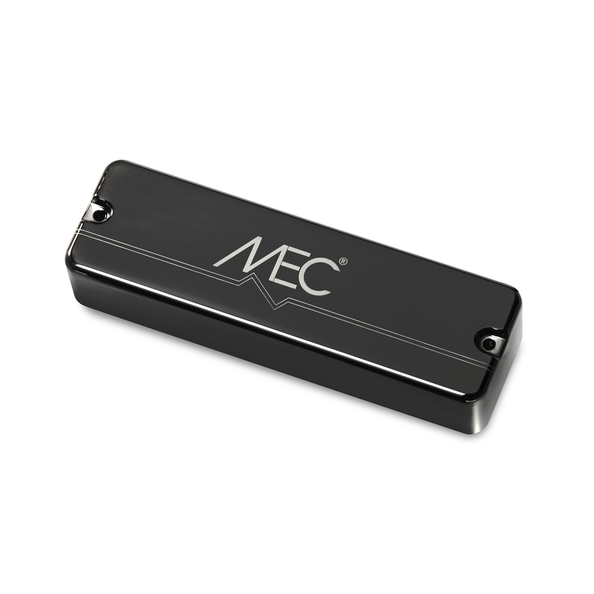 Active Soapbar Humbucker Bass Pickup, Metal Cover, 5-String - Black Chrome