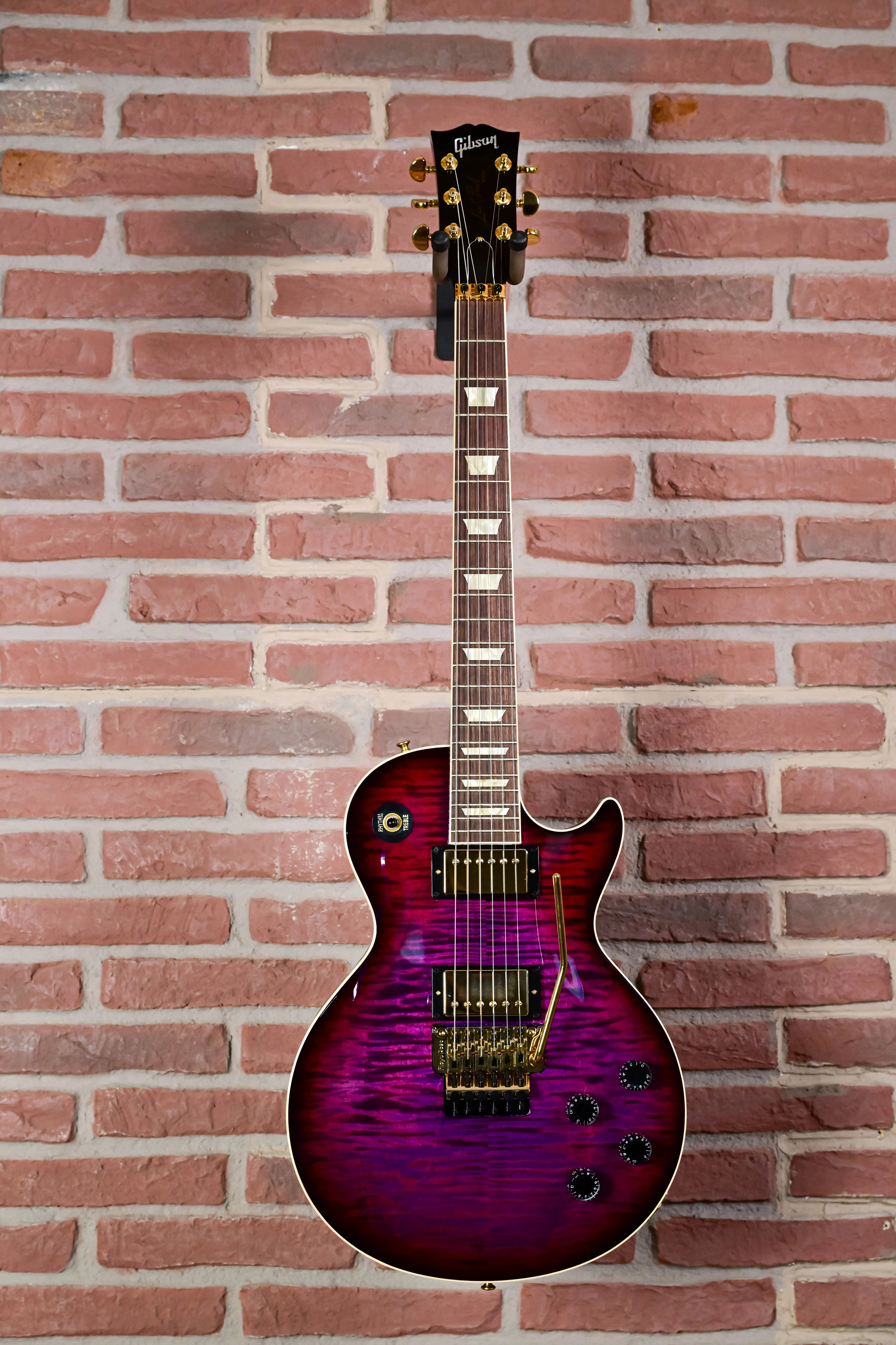 Custom Les Paul Axcess Standard Tri Berry Burst Floyd Rose Gold Hardware